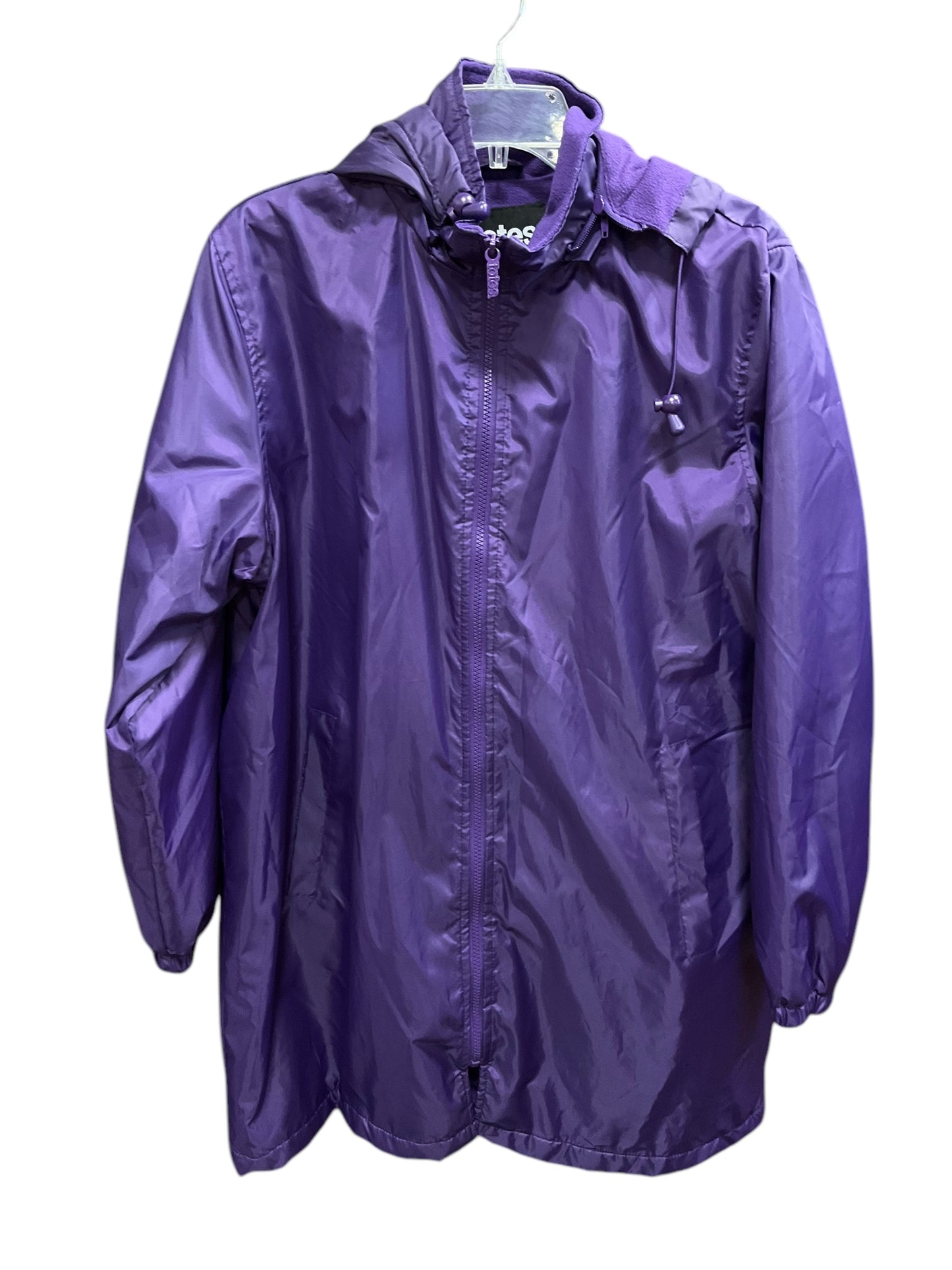 Jacket Windbreaker By Totes In Purple, Size: M