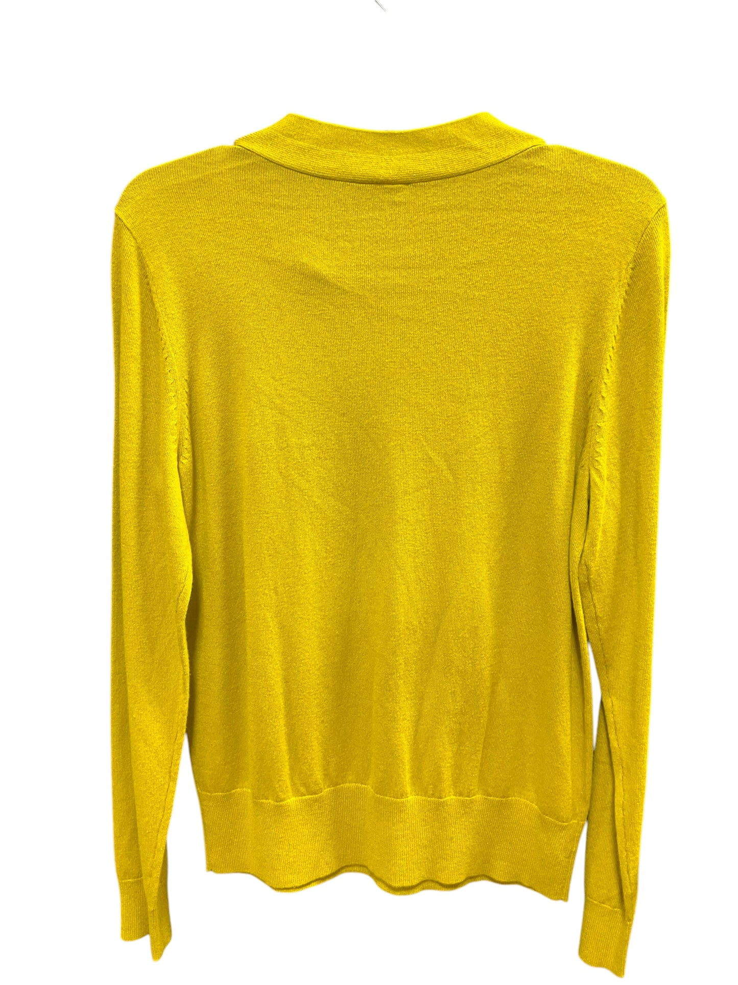 Sweater Cardigan By Ann Taylor In Mustard, Size: M