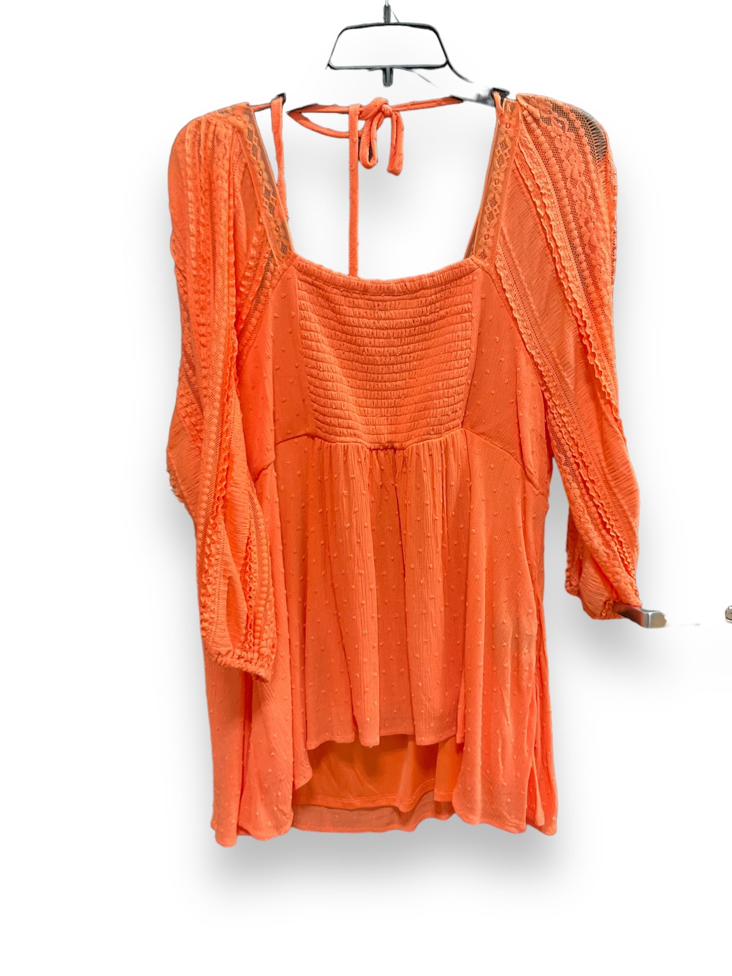 Orange Top 3/4 Sleeve Torrid, Size 1x