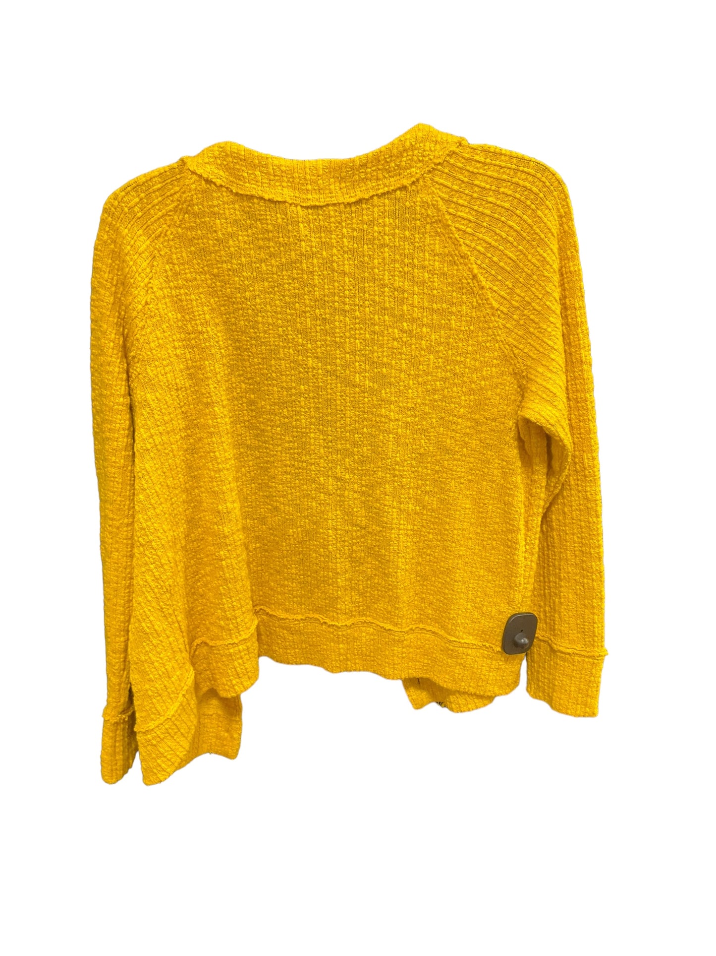 Sweater Cardigan By Vince Camuto In Yellow, Size: S