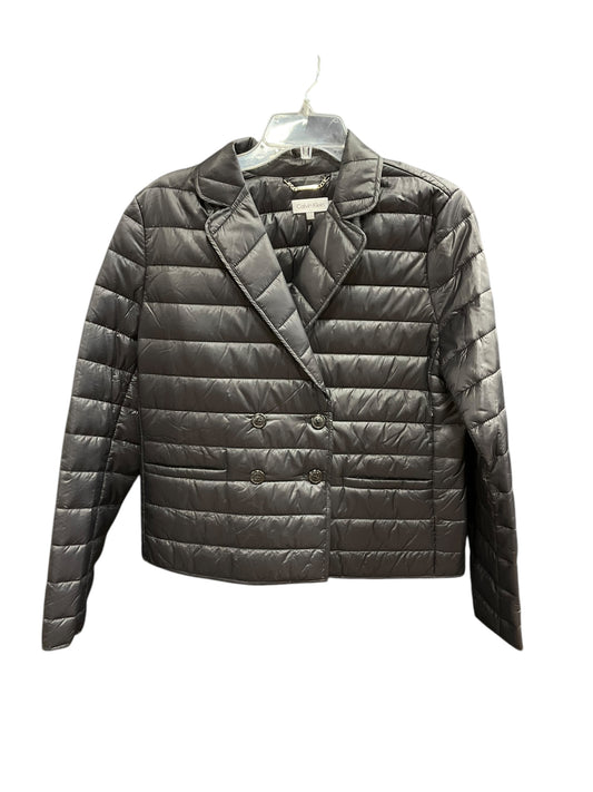 Jacket Puffer & Quilted By Calvin Klein In Black, Size: S