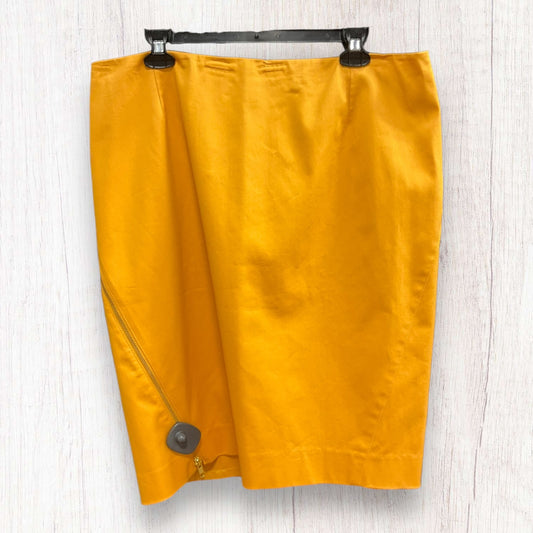 Yellow Skirt Midi Clothes Mentor, Size 16