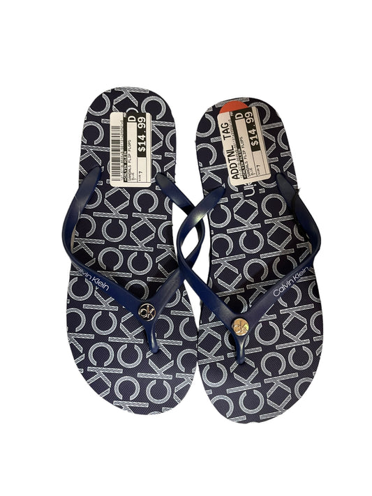 Sandals Flip Flops By Calvin Klein  Size: 7