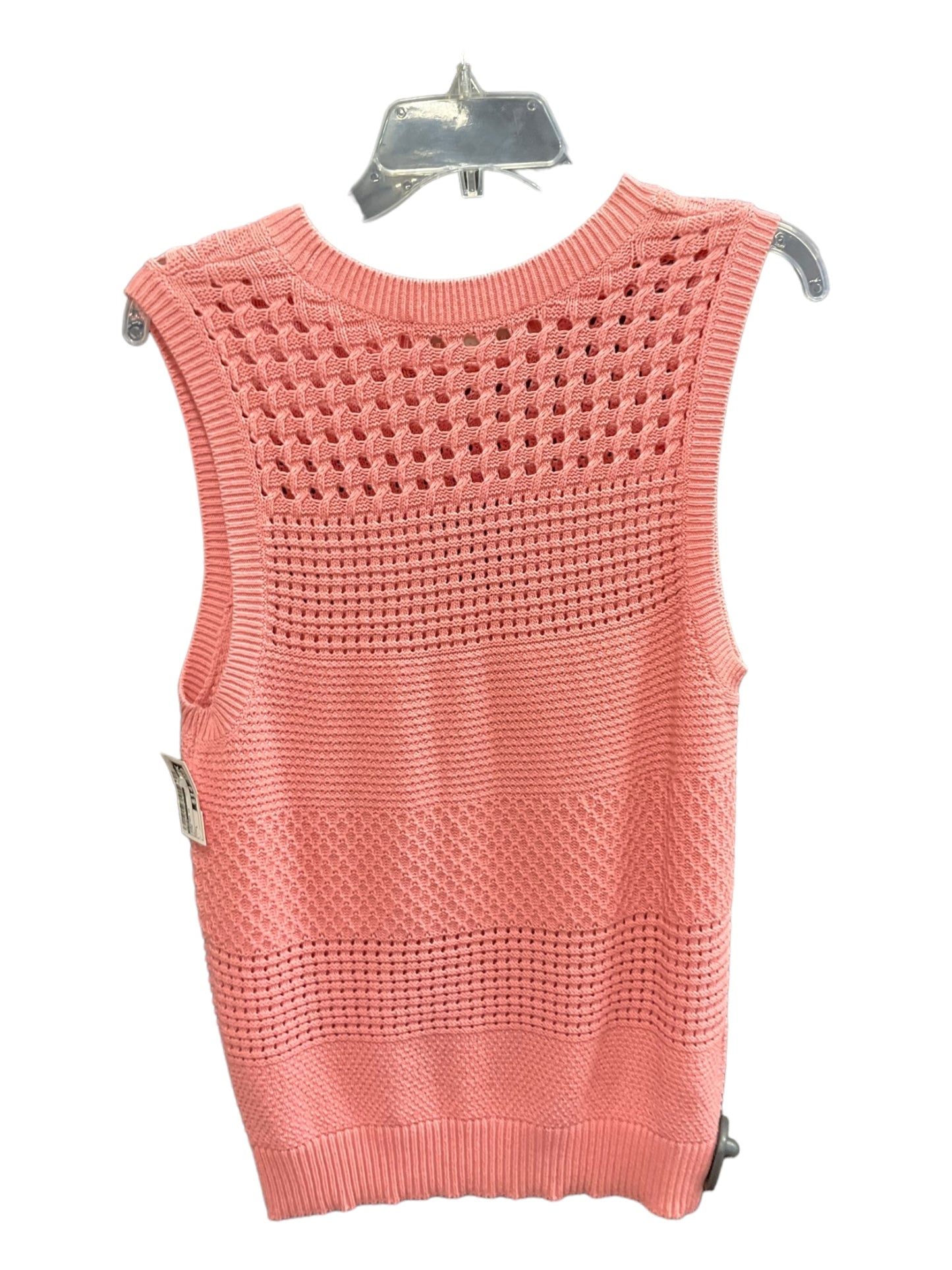 Pink Sweater Short Sleeve Loft, Size L