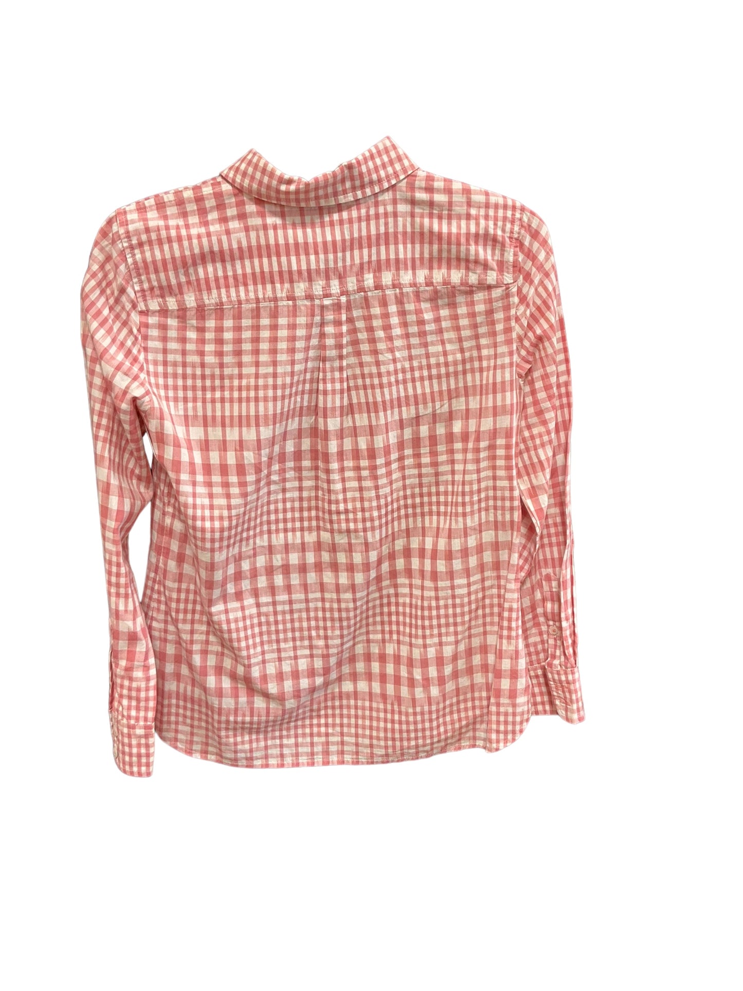 Blouse Long Sleeve By Talbots In Plaid Pattern, Size: Xs