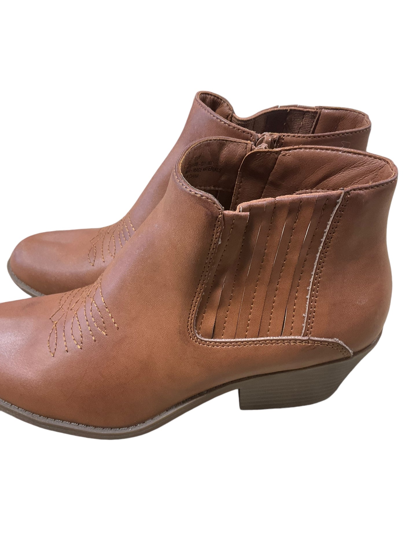 Boots Ankle Heels By Frye And Co In Tan, Size: 11