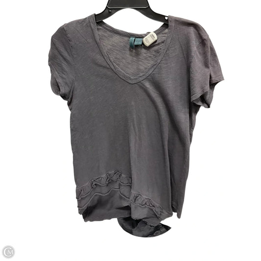 Top Short Sleeve By Left Of Center In Grey, Size: S