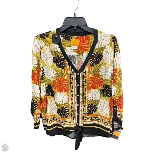 Blouse 3/4 Sleeve By Ruby Rd In Orange & Red, Size: S