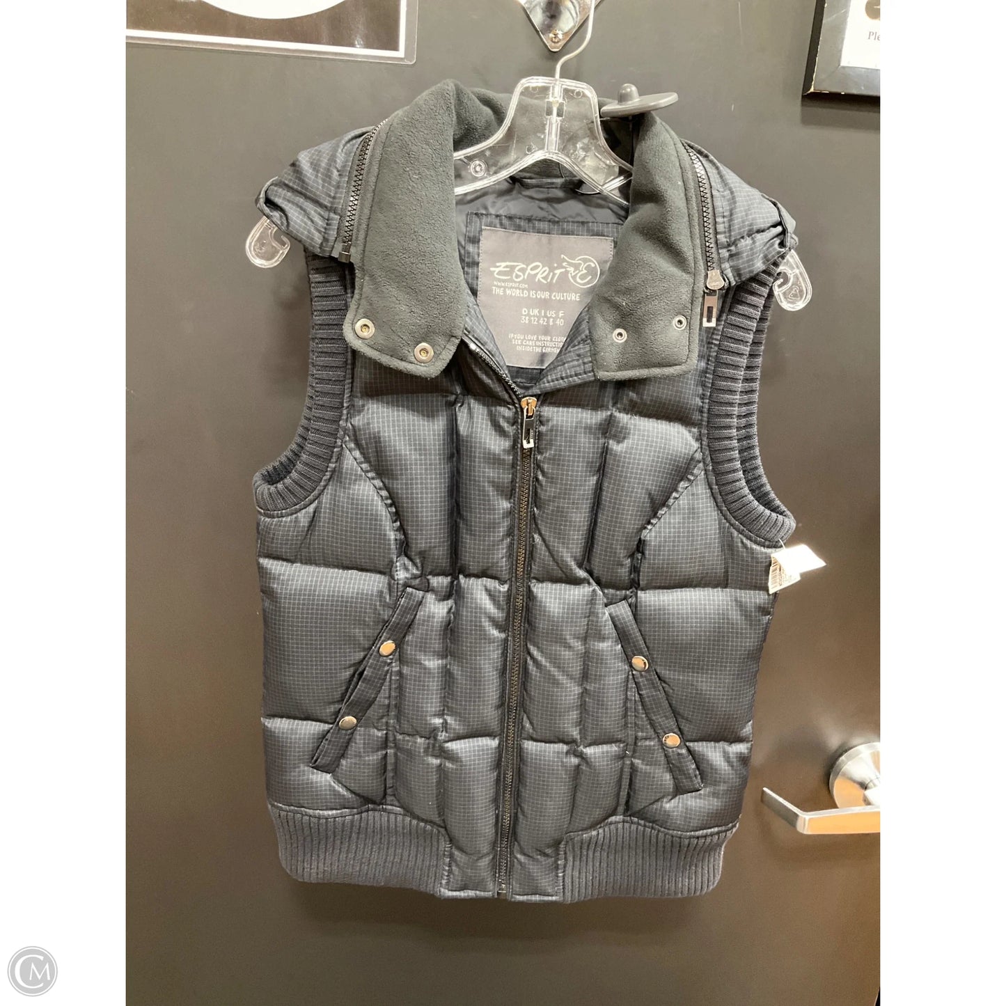 Vest Puffer & Quilted By Esprit In Black, Size: M