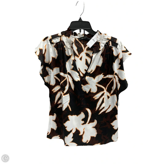 Top Short Sleeve By White House Black Market In Brown, Size: S