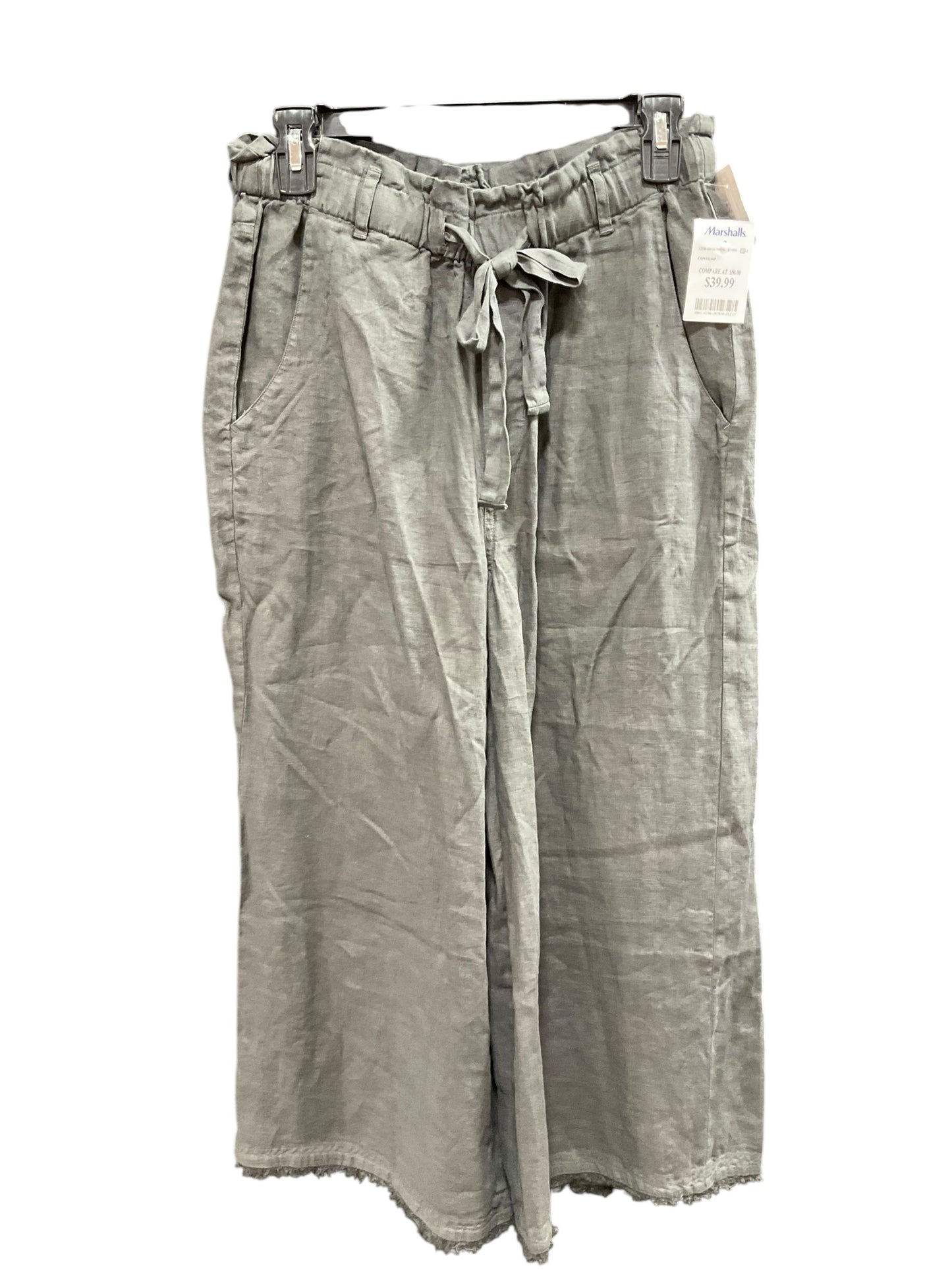 Pants Linen By Cloth & Stone In Grey, Size: S