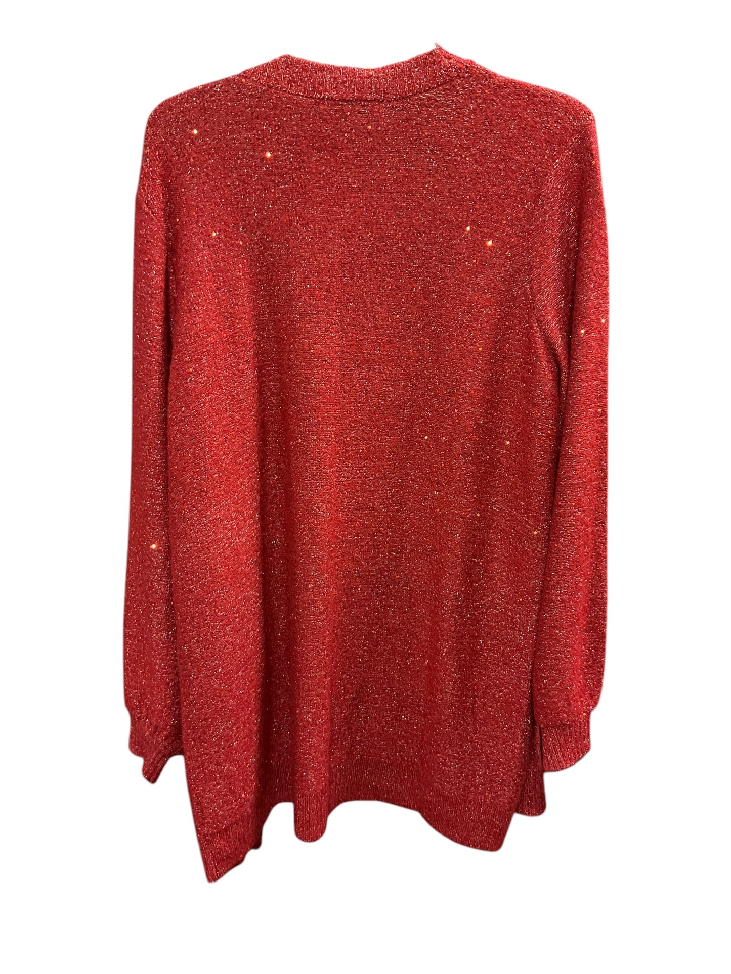 Sweater Cardigan By Lane Bryant In Red, Size: Xl