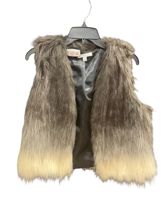 Vest Faux Fur & Sherpa By Fever In Silver, Size: S