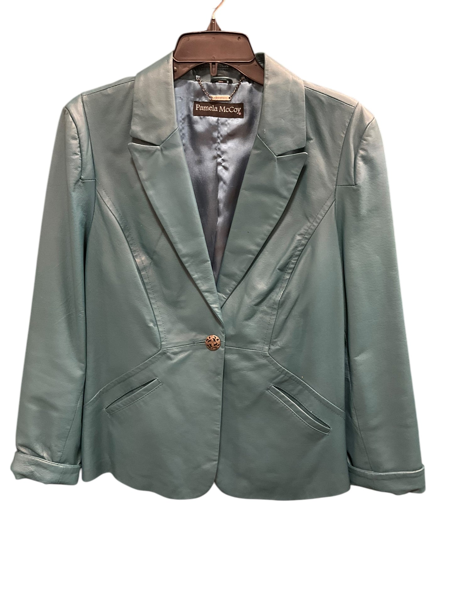 Blazer By Pamela Mccoy In Teal, Size: M