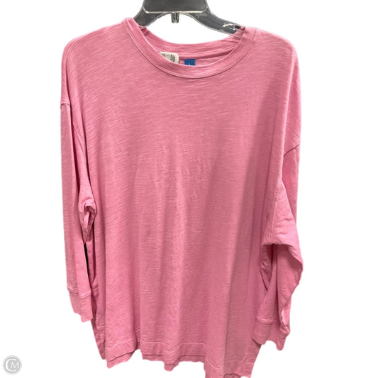 Top Long Sleeve Basic By Old Navy In Pink, Size: L