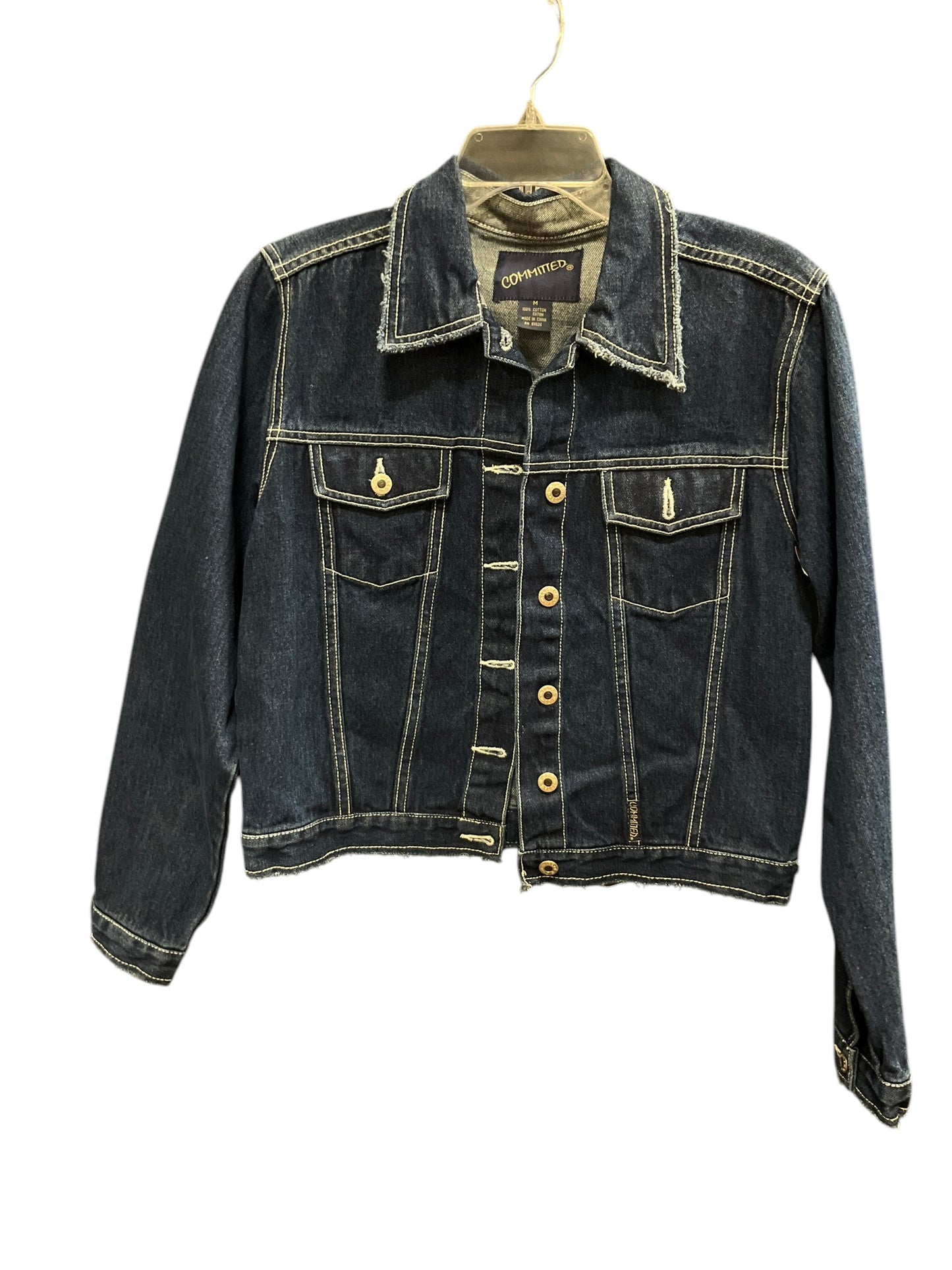 Jacket Denim By Clothes Mentor In Blue Denim, Size: M