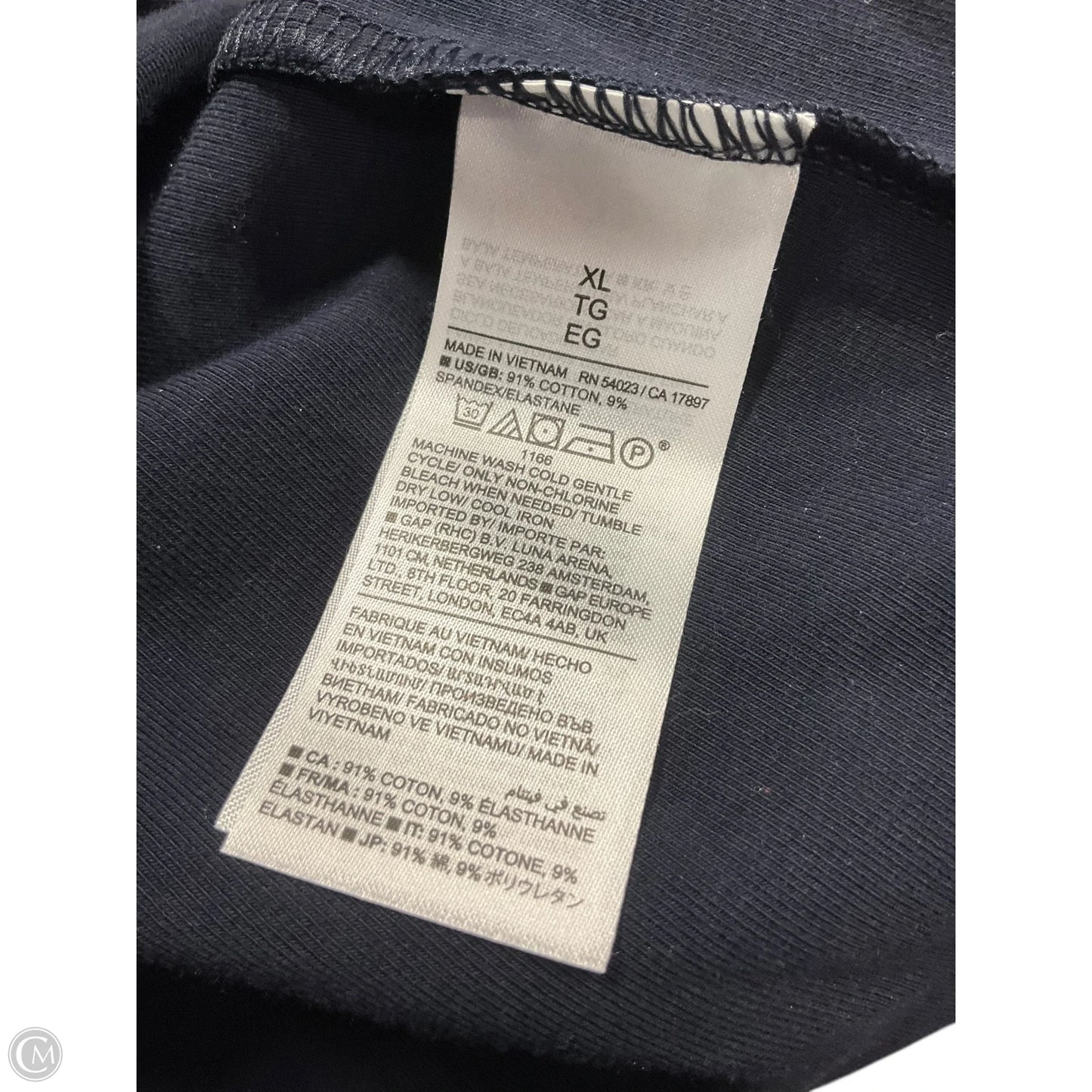 Top Long Sleeve Basic By Banana Republic In Navy, Size: Xl