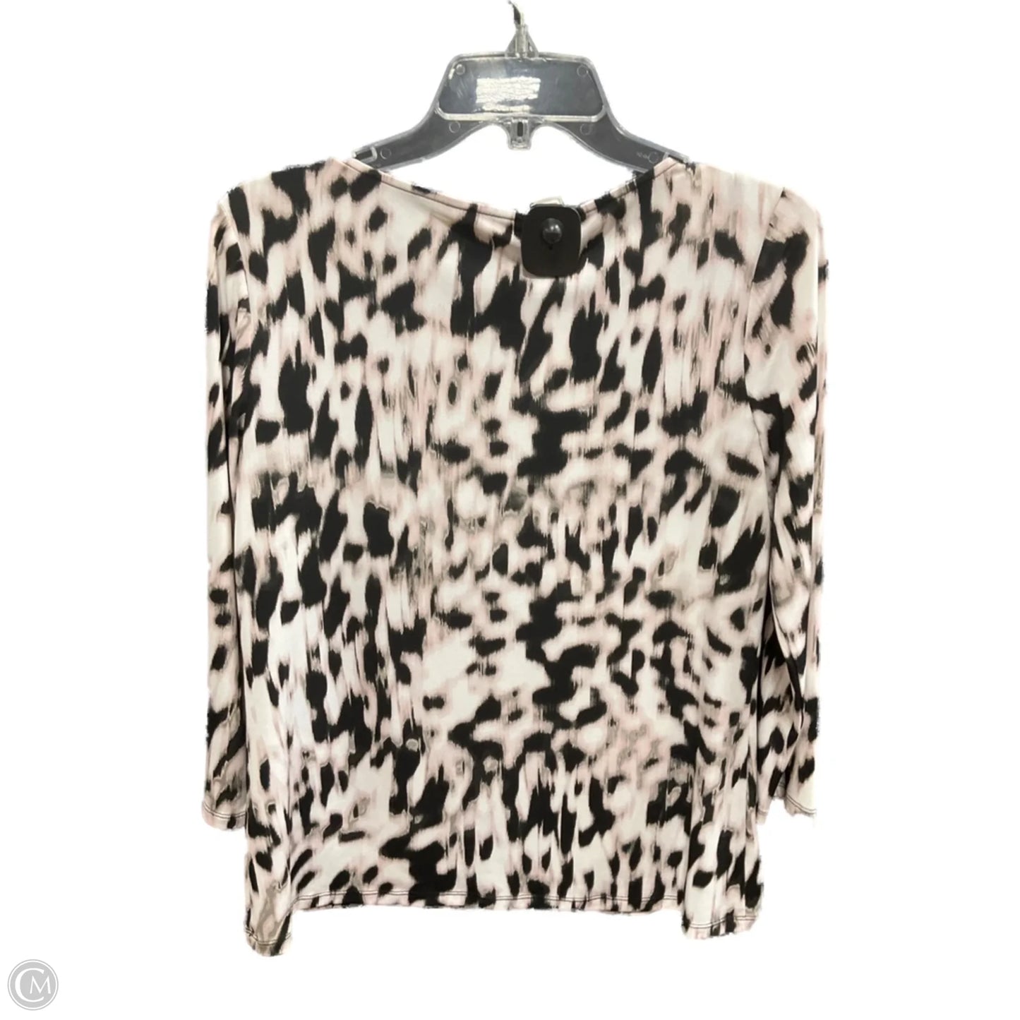 Top 3/4 Sleeve By Calvin Klein In Animal Print, Size: S