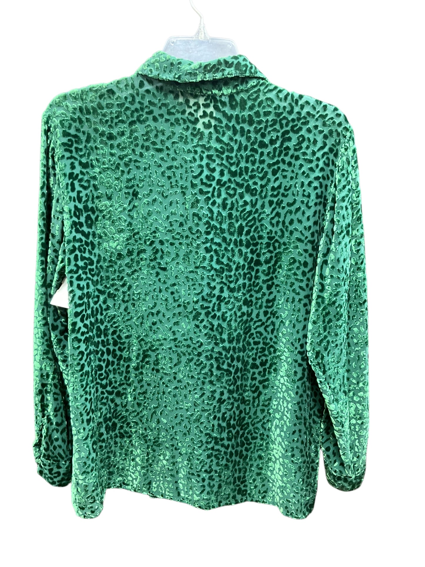 Blouse Long Sleeve By Coldwater Creek In Green, Size: M