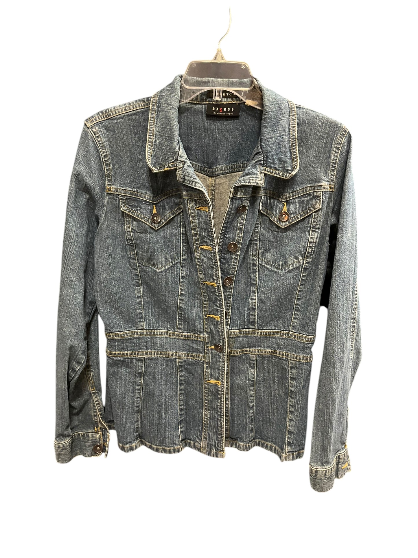 Jacket Denim By Axcess In Blue Denim, Size: M