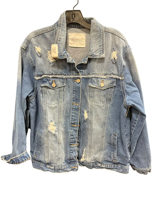 Jacket Denim By Kancan In Blue Denim, Size: 1x