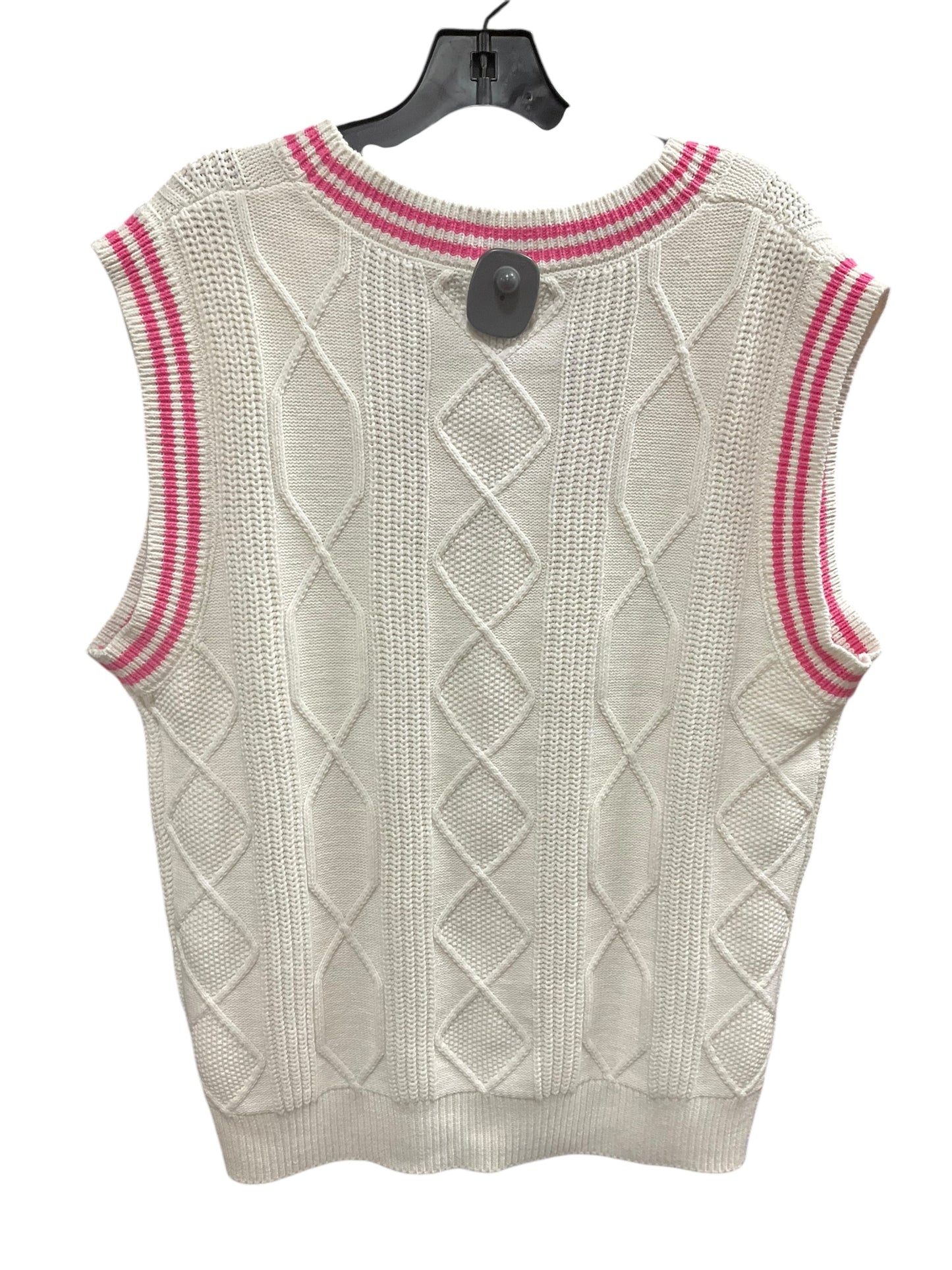 Vest Sweater By Bp In Cream & Pink, Size: S