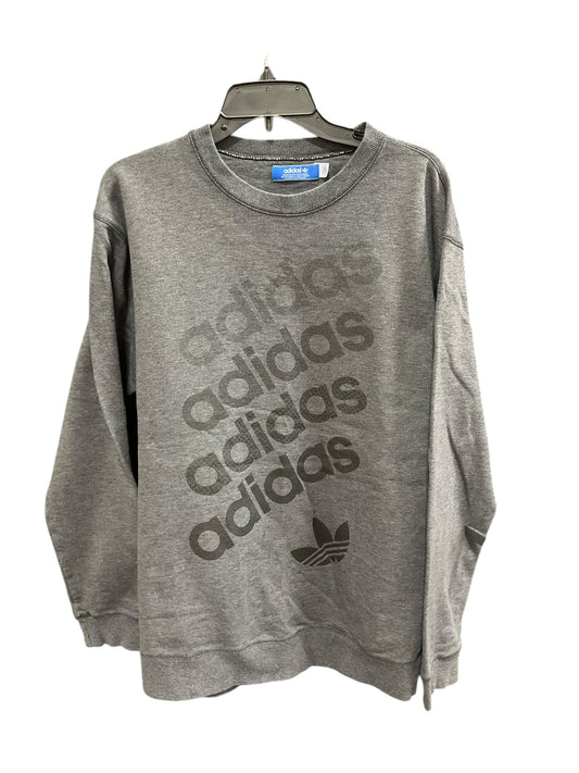 Athletic Sweatshirt Crewneck By Adidas In Grey, Size: Xl