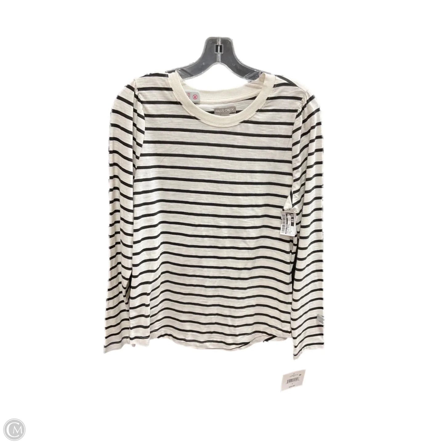 Top Long Sleeve Basic By Falls Creek In Striped Pattern, Size: S