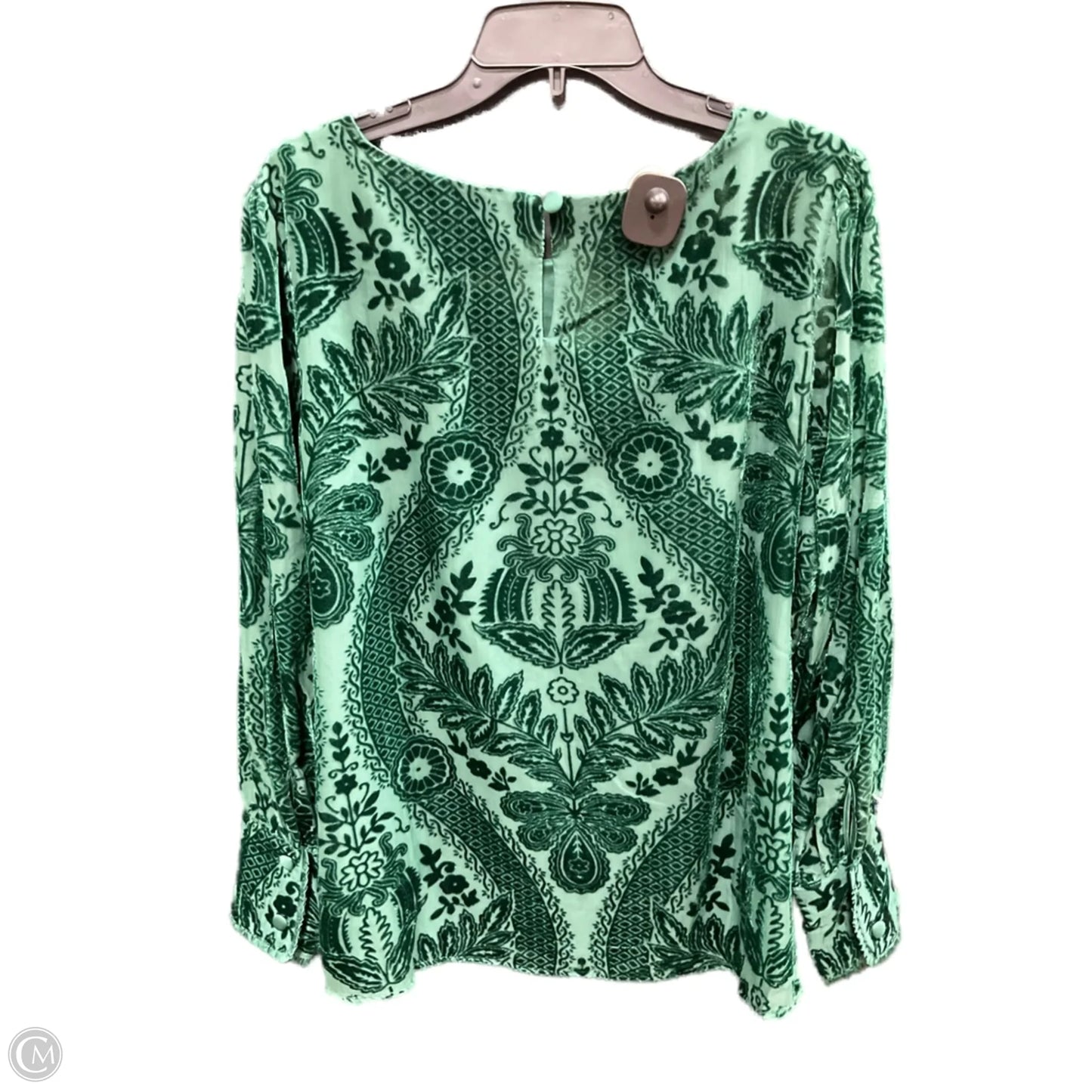Top Long Sleeve By Soft Surroundings In Green, Size: 1x