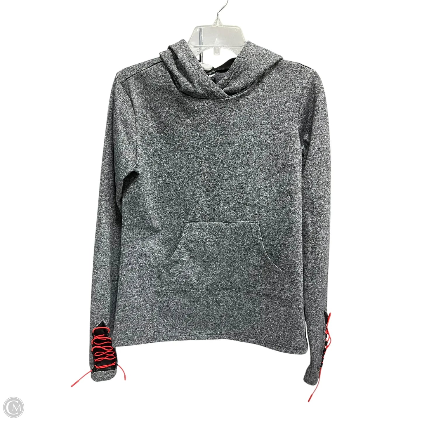 Athletic Sweatshirt Hoodie By Reflex In Grey, Size: L