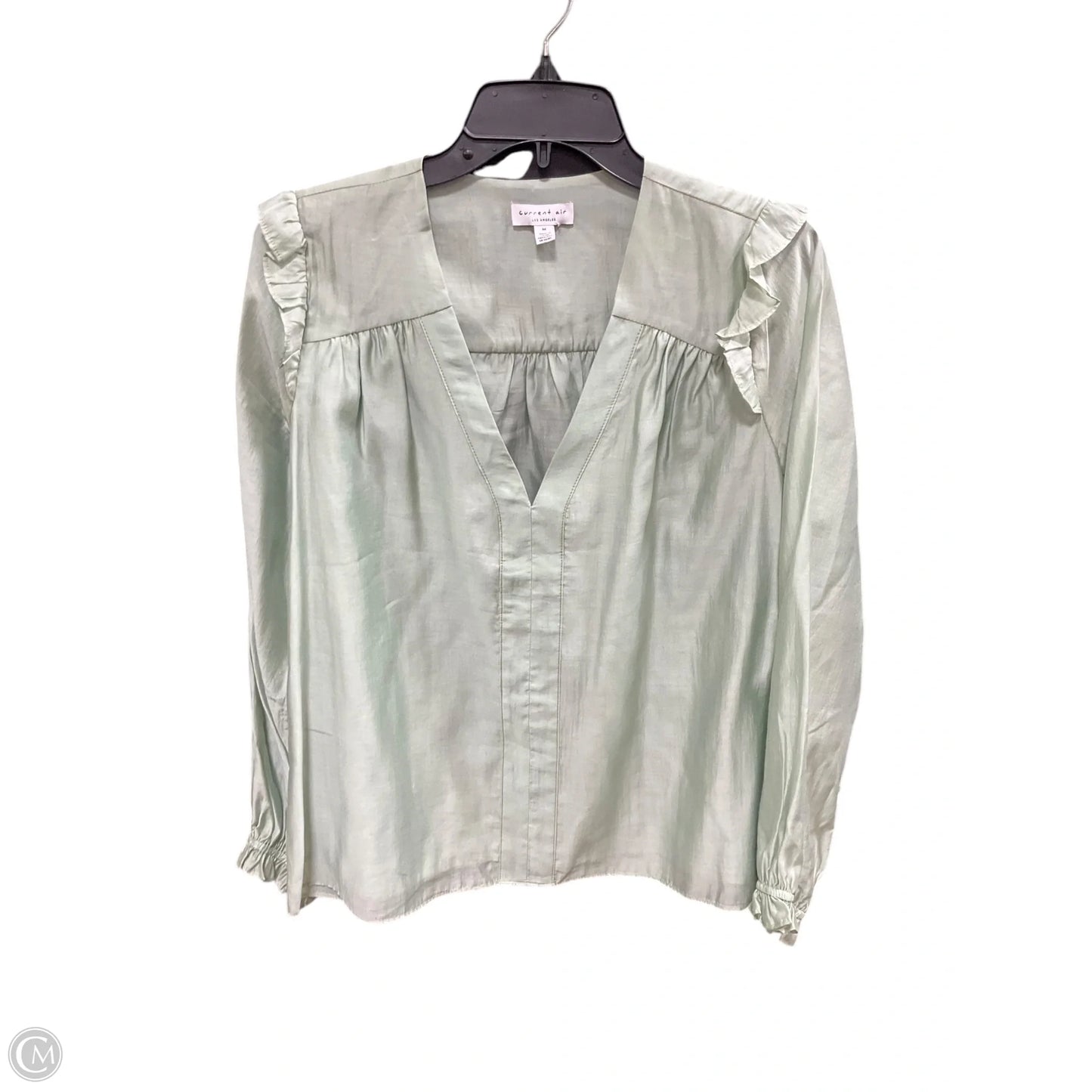 Top Long Sleeve By Current Air In Green, Size: M