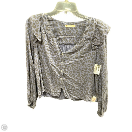 Blouse Long Sleeve By Marine Layer In Animal Print, Size: S