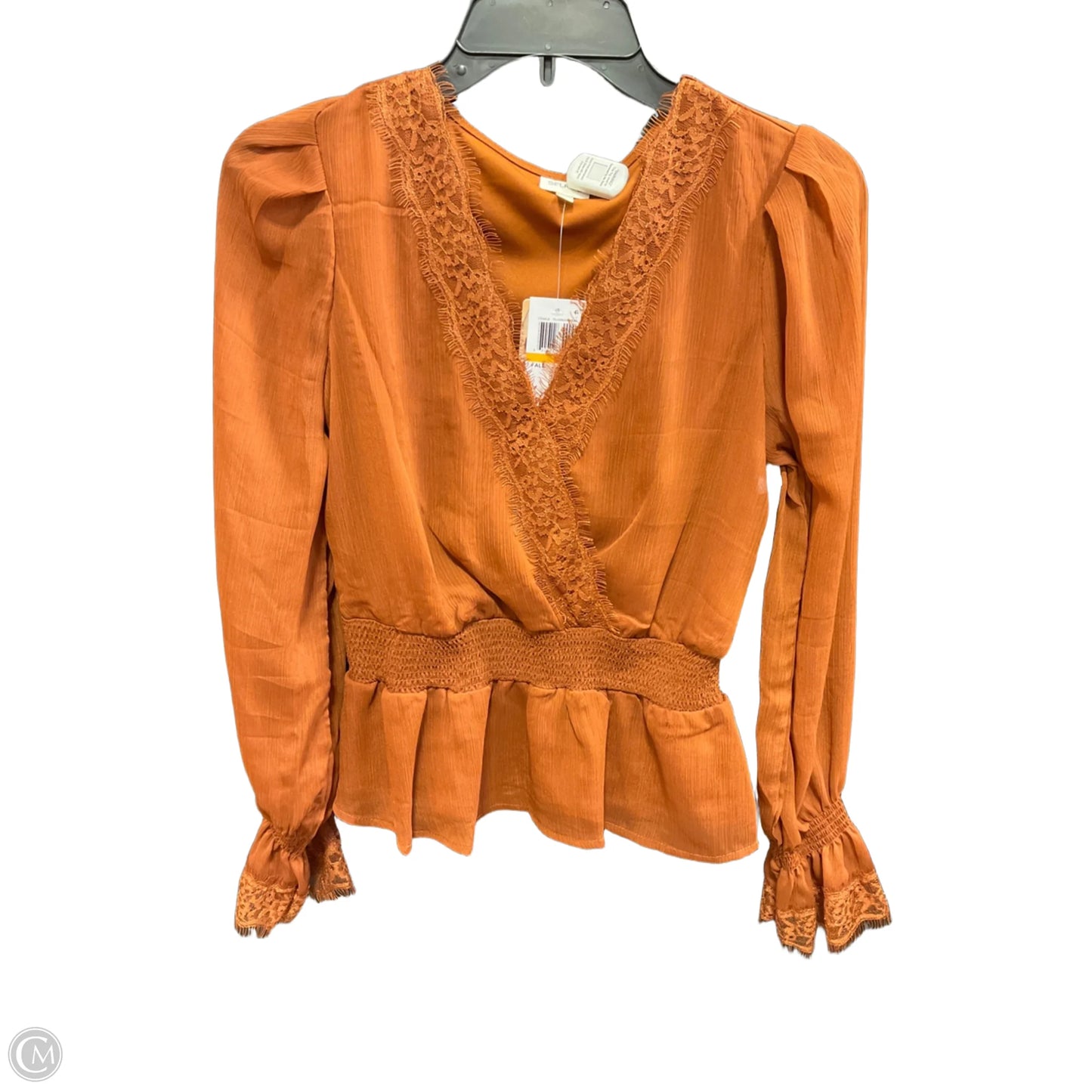 Top Long Sleeve By Clothes Mentor In Orange, Size: S