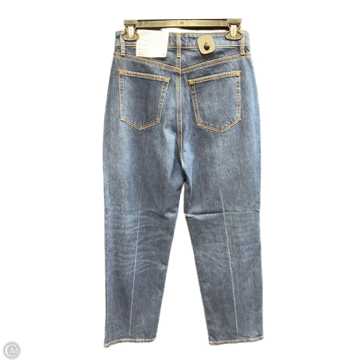 Jeans Straight By Loft In Blue Denim, Size: 0