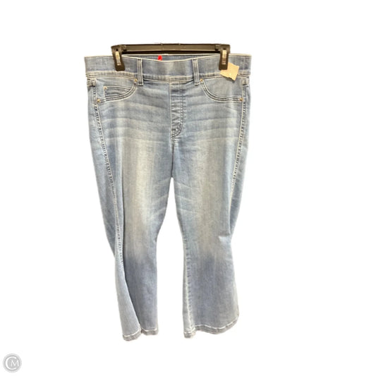 Jeans Cropped By Spanx In Blue Denim, Size: Xl