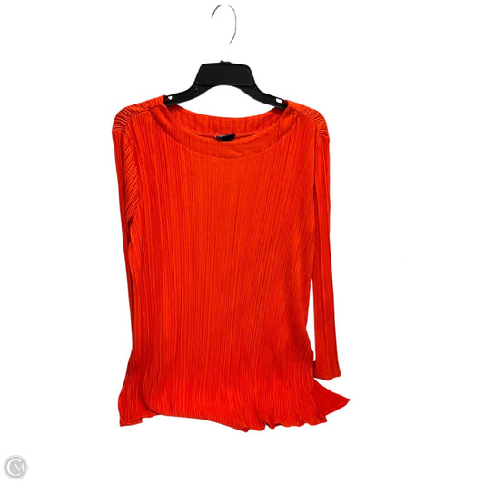 Top Long Sleeve By Scoop In Orange, Size: L