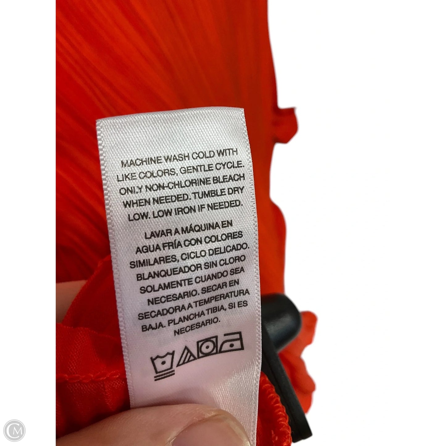 Top Long Sleeve By Scoop In Orange, Size: L