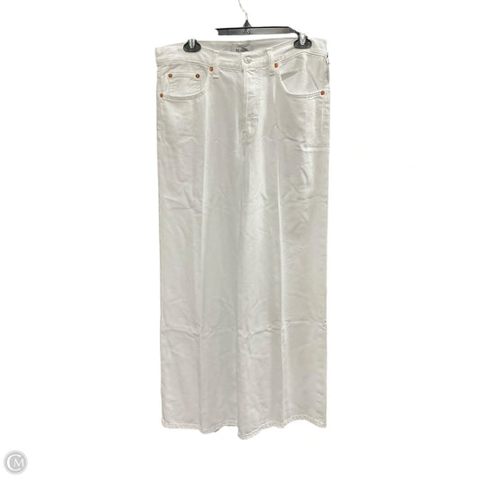 Jeans Wide Leg By Clothes Mentor In White, Size: 4