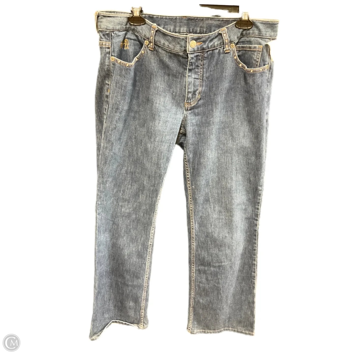 Jeans Boot Cut By Harley Davidson In Blue Denim, Size: 16