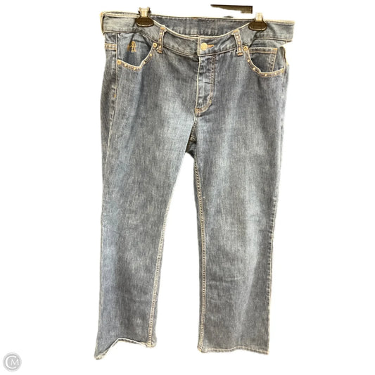 Jeans Boot Cut By Harley Davidson In Blue Denim, Size: 16