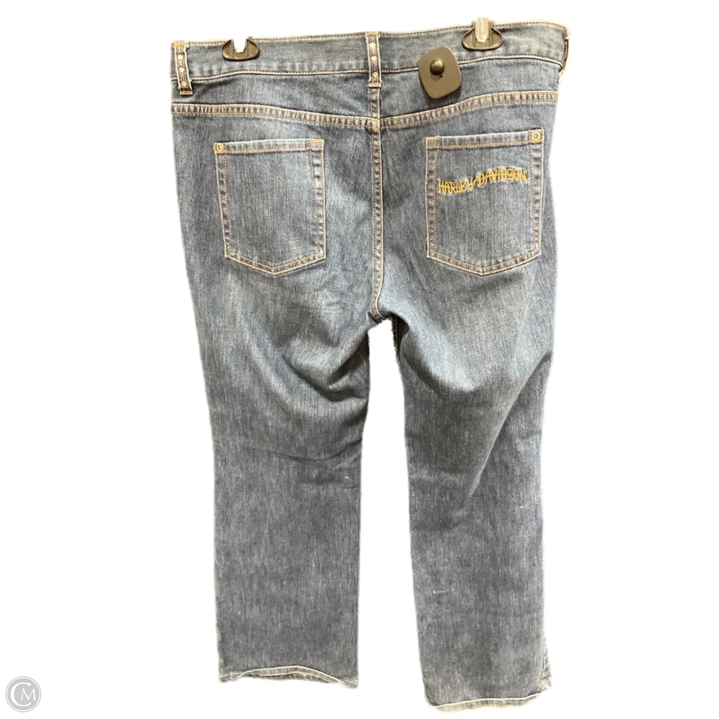 Jeans Boot Cut By Harley Davidson In Blue Denim, Size: 16