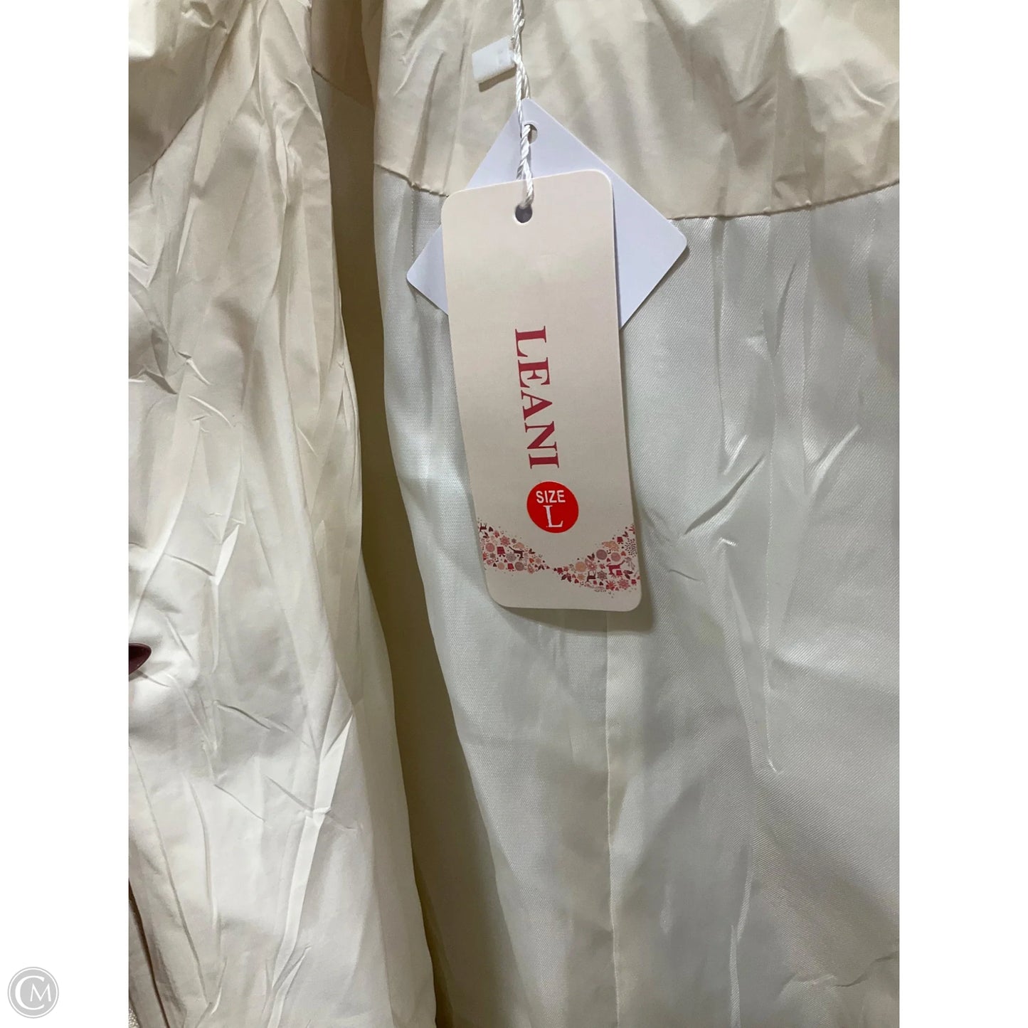 Jacket Puffer & Quilted By Clothes Mentor In Cream, Size: L