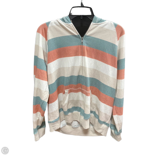 Athletic Jacket By Torrid In Striped Pattern, Size: 1x