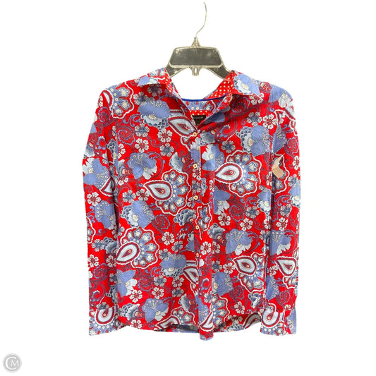 Blouse Long Sleeve By Talbots In Paisley Print, Size: S