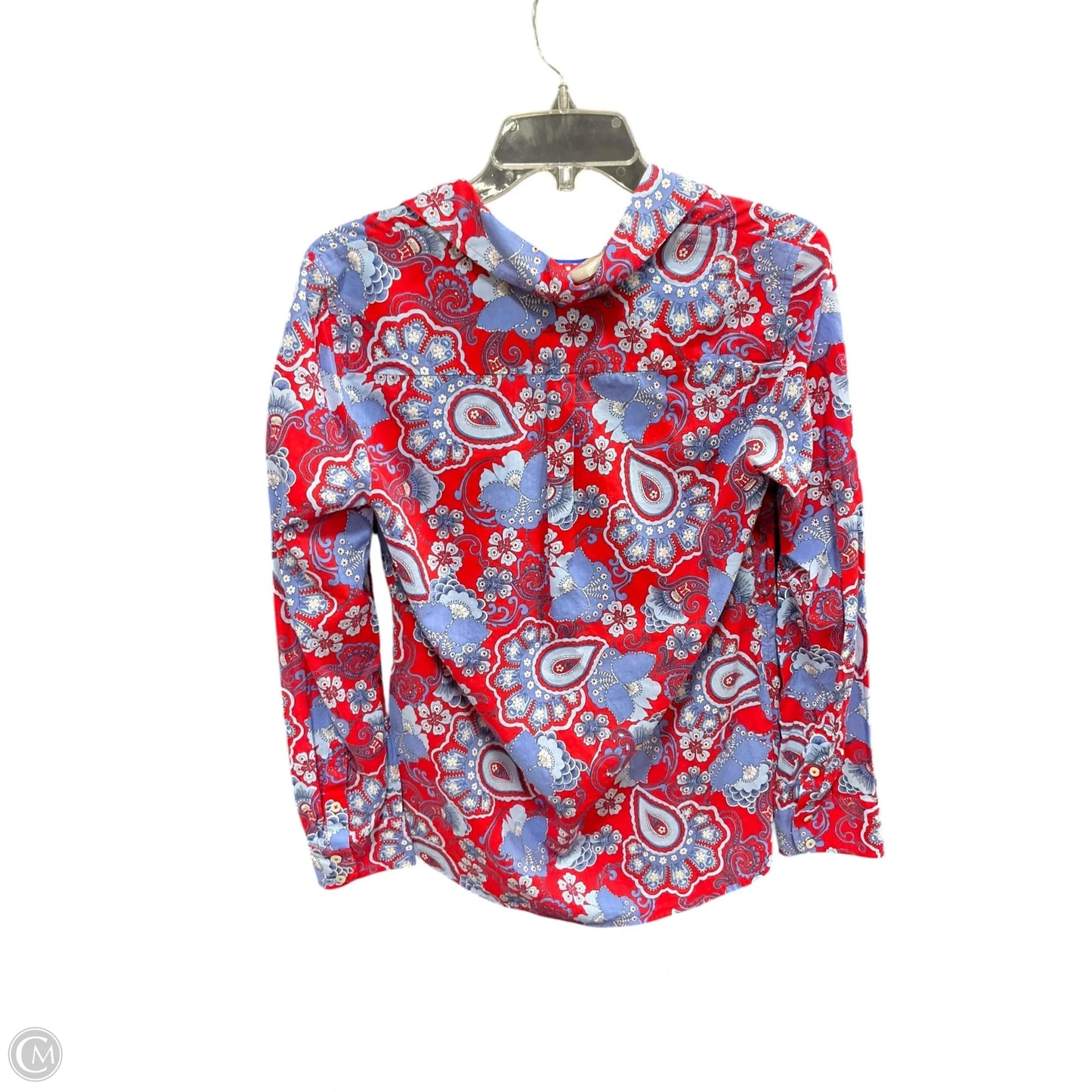 Blouse Long Sleeve By Talbots In Paisley Print, Size: S