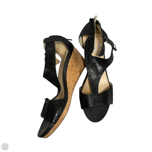Sandals Heels Wedge By Alex Marie In Black, Size: 10