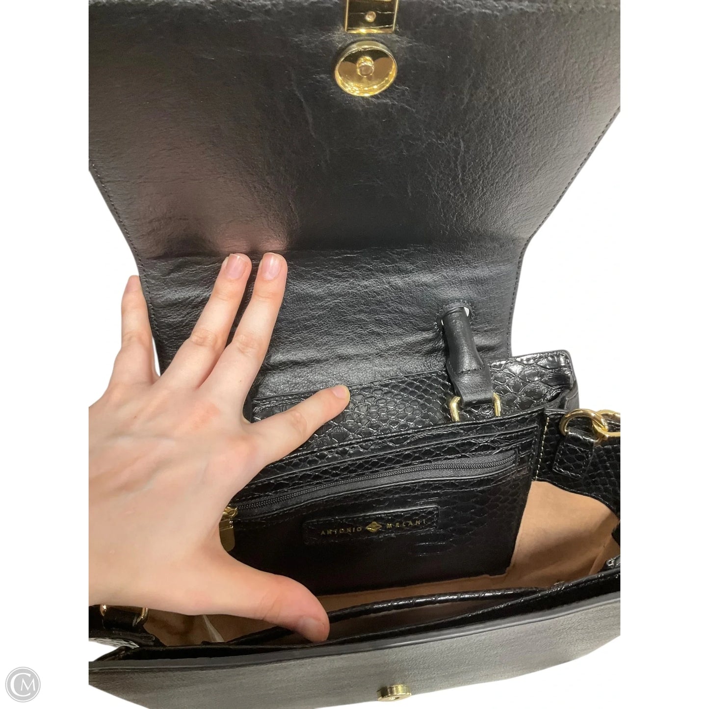 Handbag Leather By Antonio Melani, Size: Medium