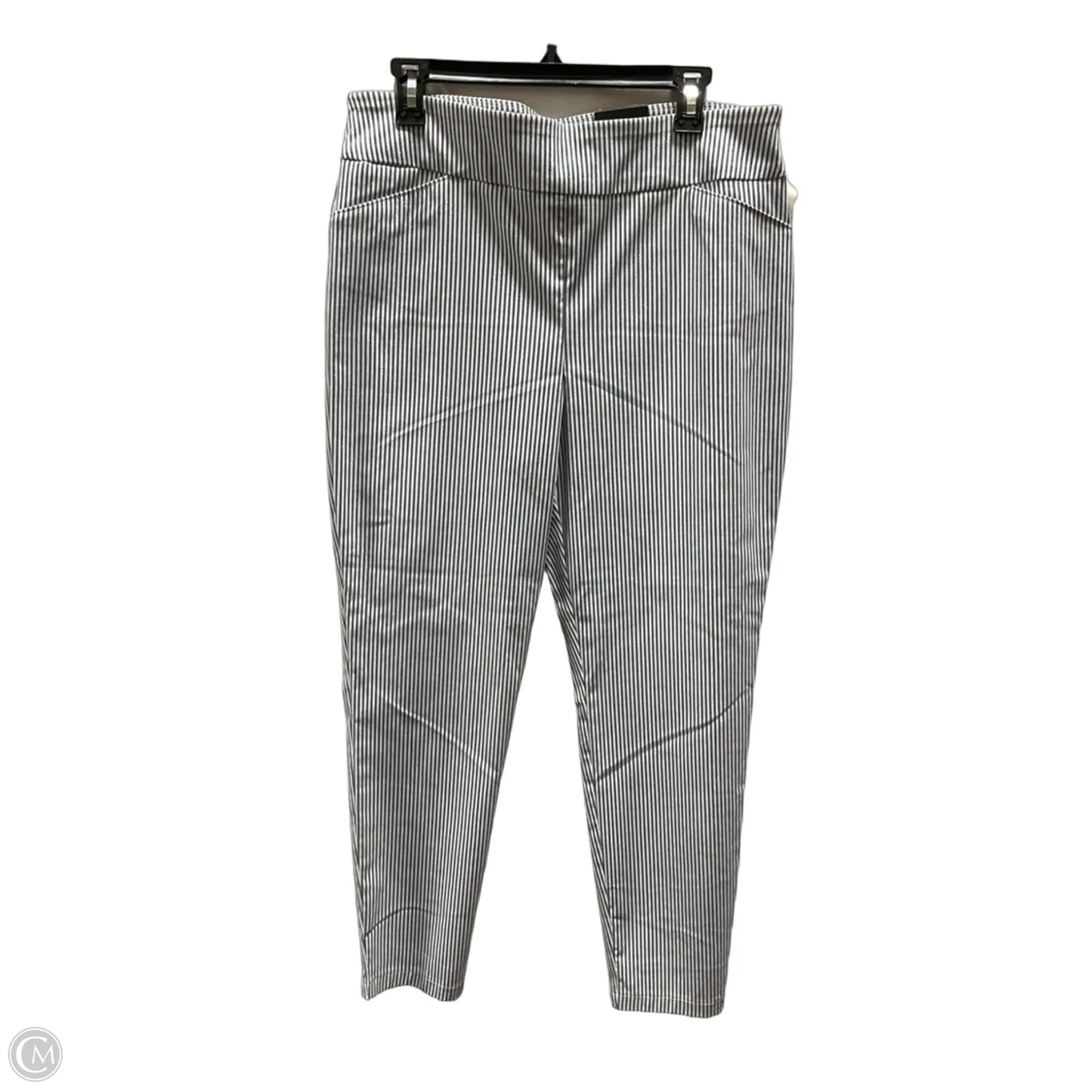 Pants Cropped By Versona In Striped Pattern, Size: L