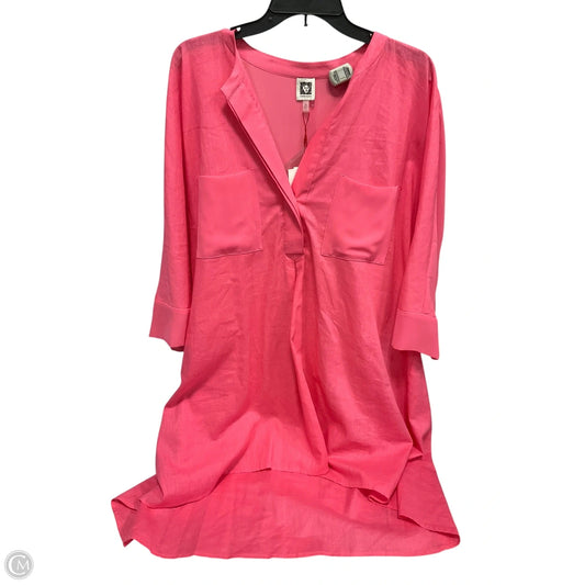 Dress Casual Short By Anne Klein In Pink, Size: 2x