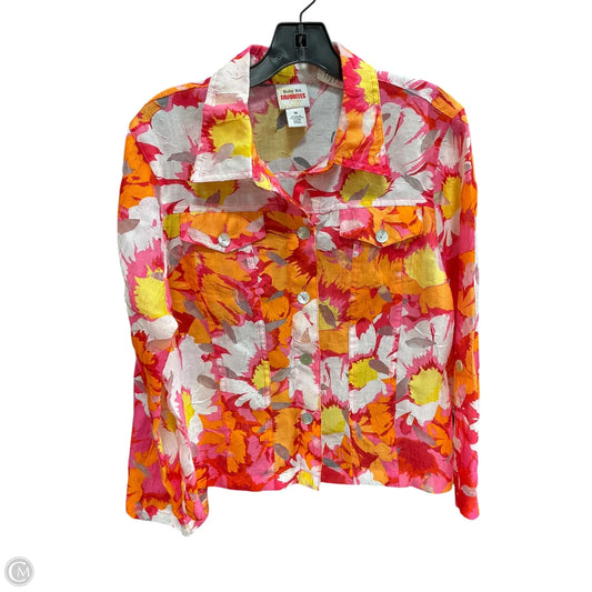 Jacket Other By Ruby Rd In Orange & Pink, Size: L